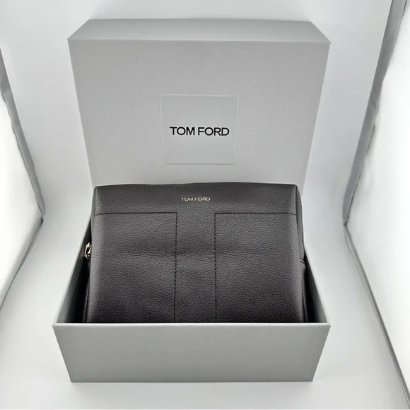 🆕 TOM FORD “Leather” Mahogany Cosmetic Bag NIB - Picture 10 of 10